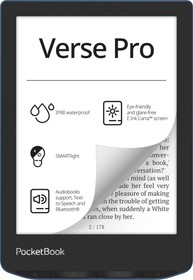 Фото 1/4 Книга электронная PocketBook 634 Verse Pro Azure (PB634-A-WW)