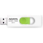 A-DATA Flash Drive 32GB  AUV320-32G-RWHGN  UV320, USB 3.2, белый/зеленый