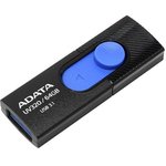 Флеш накопитель 64GB ADATA UV320, USB 3.1, Черный/Голубой
