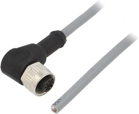 Фото 1/2 LC05FBR-PVC, Соединительный кабель; M12; PIN: 4; угловой; 5м; вилка; 250ВAC; 4А