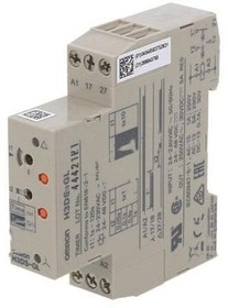 Фото 1/4 H3DS-GL, H3DS Series DIN Rail Mount Timer Relay, 24 → 230 V ac, 24 → 48V dc, 2-Contact, 0.1 → 120s