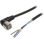 XS2F-M12PUR4A5M, Sensor Cables / Actuator Cables PUR 5M Cable 4Core M12 Angled Socket