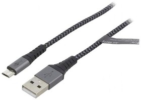 49273, Кабель; USB 2.0; вилка USB A,вилка micro USB B; 0,5м; 480Мбит/с