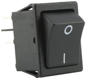 MP004419, Клавишный переключатель, 0 I Mark, DPST, Без Подсветки, Панель, Черный