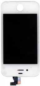 Фото 1/2 Дисплей (экран) в сборе с тачскрином для Apple iPhone 4 белый (Premium LCD)