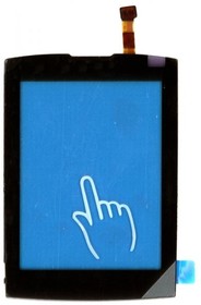 Фото 1/2 Сенсорное стекло (тачскрин) для Nokia X3-02 черное