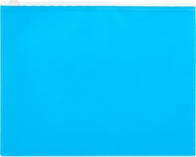 Фото 1/3 Папка-конверт на молнии А5 Attache Color , голубой