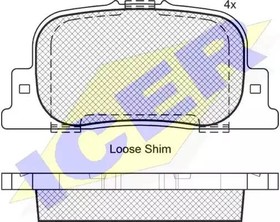 181633, Колодки тормозные Toyota Camry задние =GDB3278 ICER