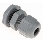 0 980 21, Grey Polyamide Cable Gland, PG9 Thread, 4mm Min, 8mm Max, IP68