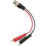 Coaxial cable, BNC plug (straight) to crocodile clip, grommet black/red, 0.1 m ...