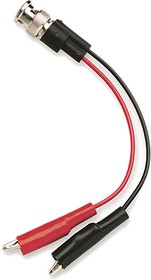 Фото 1/2 Coaxial cable, BNC plug (straight) to crocodile clip, grommet black/red, 0.1 m, BU-5131-A-4-0