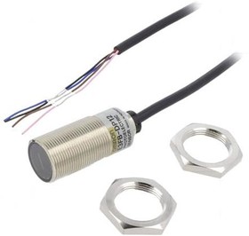 Фото 1/6 E3FBDP122M, Diffuse Photoelectric Sensor, Barrel Sensor, 300 mm Detection Range