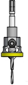 Зенковка 12 мм оправка коническая со ступенчатым сверлом (4.4-3.2 мм, HEX1/4) Festool CENTROTEC AFP4404M