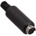 KLS1-294-M-05-B, Разъем mini DIN штекер 5pin пластик на кабель