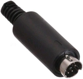 KLS1-294-M-05-B, Разъем mini DIN штекер 5pin пластик на кабель