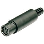 KLS1-294-F-04-B, Разъем mini DIN гнездо 4pin пластик на кабель