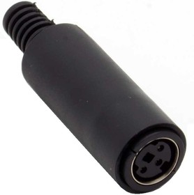 KLS1-294-F-03-B, Разъем mini DIN гнездо 3pin пластик на кабель