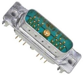 3008W8PXX56N40X, D-Sub Mixed Contact Connectors 8W8 M R/A LOADED 20A POWER