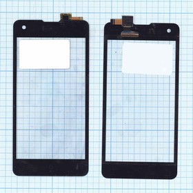 Фото 1/2 Сенсорное стекло (тачскрин) для Highscreen Omega Prime S черный