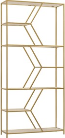 Стеллаж MALTA, золотой каркас, полки керамика Ivory, 1920x900x300 GW-MALTA-G-KI