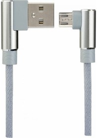 Фото 1/5 Кабель USB2.0 A вилка - Micro USB вилка угловой серый длина 1 м. бокс U4805 30013258