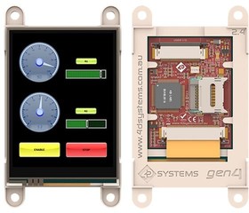 gen4-uLCD-24D, Display Modules 2.4", 240x320 pixels, slim Intelligent Display Module with embedded DIABLO16 processor