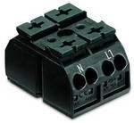 862-2532, 4-conductor chassis-mount terminal strip - without ground contact - N-L1 - 2-pole - 1 snap-in foot per pole - 4 m ...