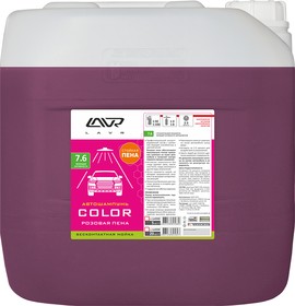 Фото 1/8 LN2334, Автошампунь для бесконтактной мойки COLOR розовая пена 7.6 (1:70-100) Auto Shampoo COLOR 24 кг