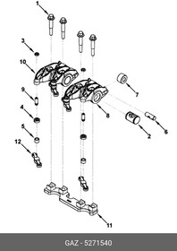 5271540, Коромысло клапана Cummins 2.8 впускного в сб.