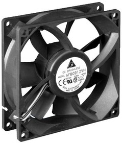 Фото 1/3 AFB0948HH, DC Fans DC Tubeaxial Fan, 92x25.4mm, 48VDC, Ball Bearing, Lead Wires