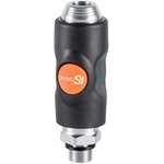 BSI 061151CP, Composite Body Male Safety Quick Connect Coupling, G 1/4 Male Threaded