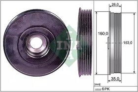 544007910, Шкив коленвала CITROEN: BERLINGO 1.6 HDI 90 96-, BERLINGO фургон 1.6 HDI 90 96-, C1 1.4 HDi 05-, C2 1.4 HDi 03-, C2