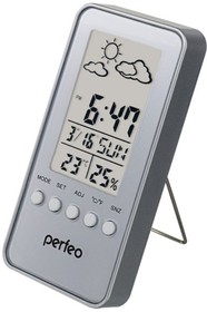 Часы-метеостанция Window серебряный PF-S002A время температура влажность дата 30013230