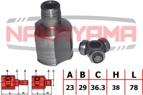 NJ7269NY, ШРУС внутр. к-кт MITSUBISHI CARISMA (DA) 95-03 (29x36.3x23)