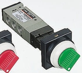 Фото 1/2 VZM550-01-34G, Twist Selector 5/2 Pneumatic Manual Control Valve VZM500 Series, Rc 1/8, 1/8in, III B