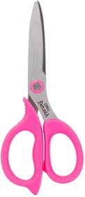 Фото 1/4 E77755-PINK, Ножницы детские Deli Explora E77755, сталь, ассиметр ручки, 135 мм, розовый