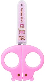 Фото 1/4 E60320-PINK, Ножницы детские 128мм Deli E6032, симметр.пласт.ручки, защитн.колп,розовый