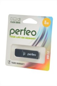 Фото 1/2 PERFEO PF-C10B008 USB 8GB черный BL1, Носитель информации