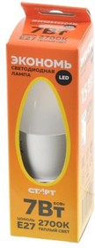 Фото 1/6 ECO-LED-Candle-E27-7W30, Лампа светодиодная 7Вт,220В