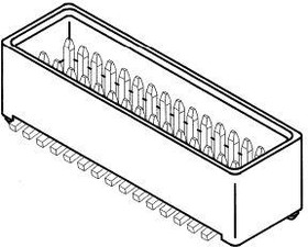 IL-WX-10SB-VF-B-E1000E, Board to Board & Mezzanine Connectors 10POS 0.8MM SMT