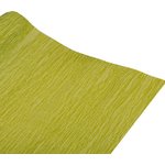 Бумага гофрированная/креповая, 110 г/м2, 50х250 см, желто-зеленая, в рулоне ...
