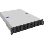 Серверный корпус ExeGate Pro EX292490RUS 2U660-HS12  RM 19", высота 2U, глубина 660, без БП, 12xHotSwap, USB