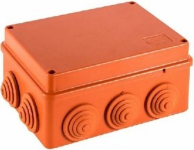 Огнестойкая коробка JBS150 E110, о/п 150х110х70, 10 выходов, IP55, 8Р, цвет оранжевый 43329HF