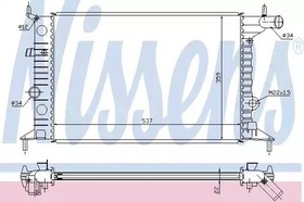 630681, Радиатор системы охлаждения OPEL: VECTRA B (36) 1.6 I/1.6 I 16V/1.8 I 16V/2.0 I/2.0 I 16V 95-02 , VECTRA B НАКЛОННАЯ ЗАДНЯЯ ЧАСТЬ (3