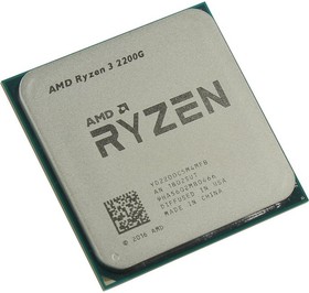 Фото 1/2 CPU AMD Ryzen 3 2200G OEM (YD2200C5M4MFB) {3.5-3.7GHz, 4MB, 65W, AM4, RX Vega Graphics}