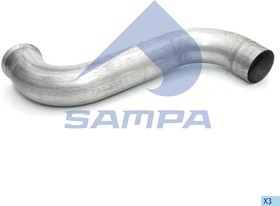 Фото 1/3 079.186, Труба глушителя RENAULT Premium SAMPA