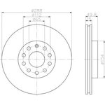 Диск тормозной передний с покрытием PRO+ VAG AUDI/SEAT/SKODA/VW 03-  TEXTAR 92120805