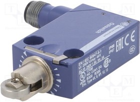 Фото 1/6 XCMD2102M12, OsiSense XC Series Roller Plunger Limit Switch, NO/NC, IP66, IP67, IP68, DP, Zinc Alloy Housing