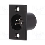 FC6126, 4 Position Circular Connector Receptacle, Male Pins Solder Cup