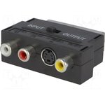 SCARTW-3RCAG-PS, Adapter; RCA socket x3,SCART plug,SVHS socket 4pin